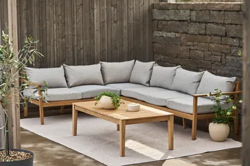 Stockaryd hörnsoffa teak/light grey - 1898