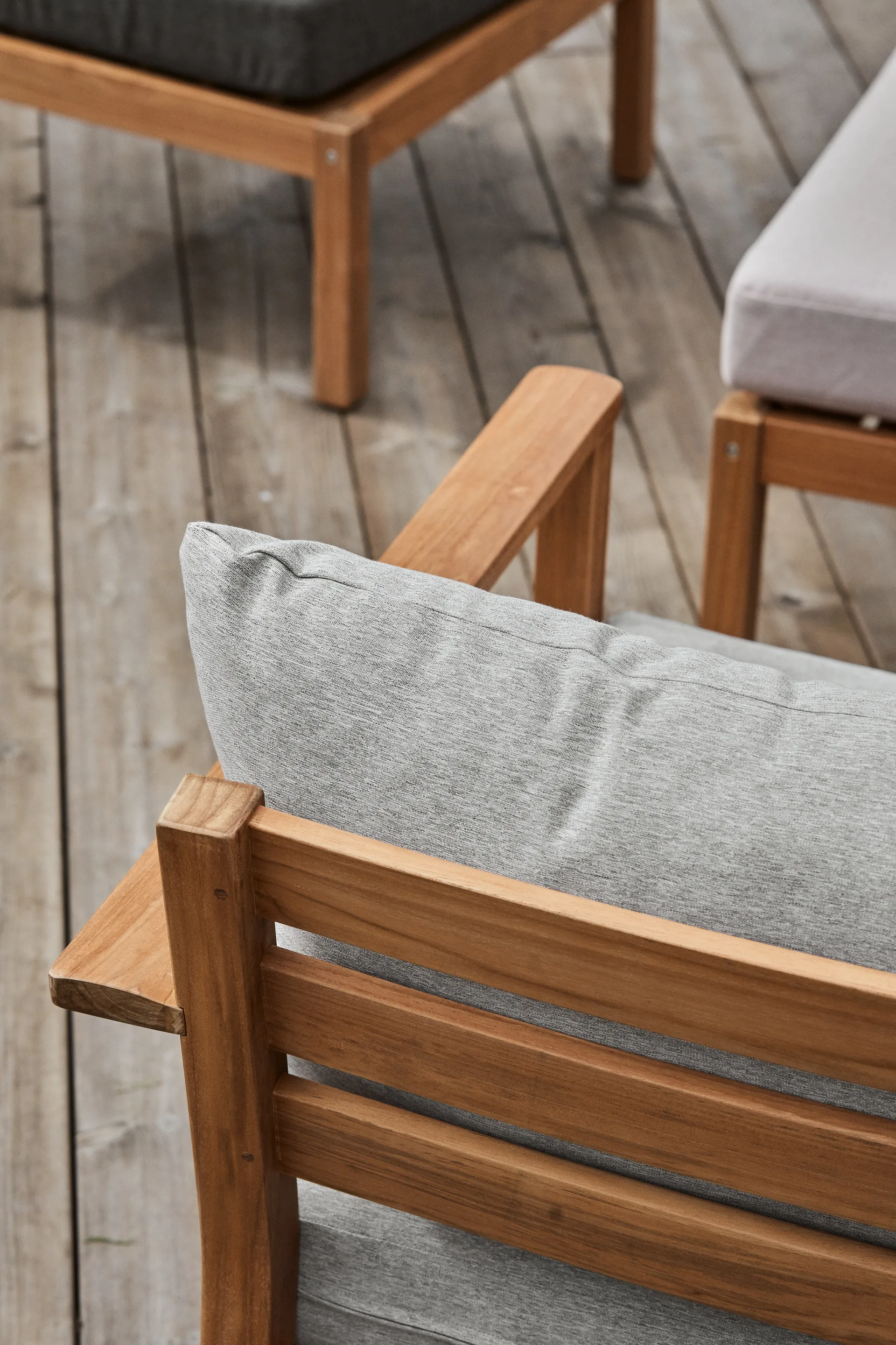 Stockaryd soffmodul 2-sits höger teak/light grey 1898