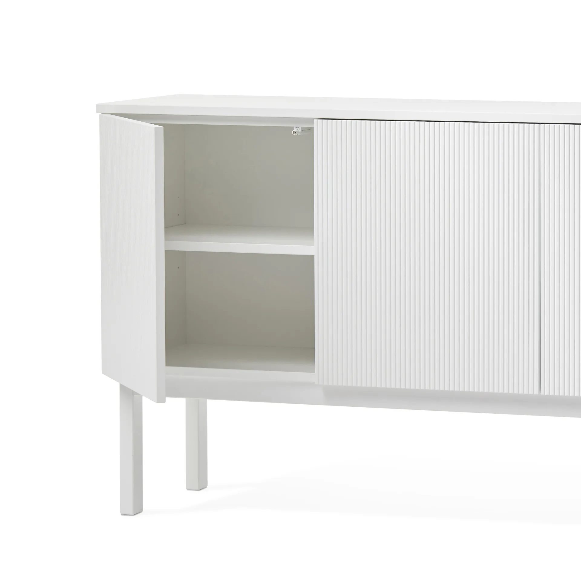 Beam sideboard, ljusgrå, ljusgrått stativ, toppskiva i carrara marmor A2