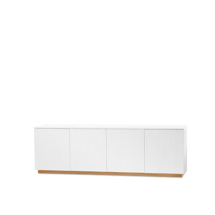 Beam sideboard - vit lack, sockel i oljad ek - A2