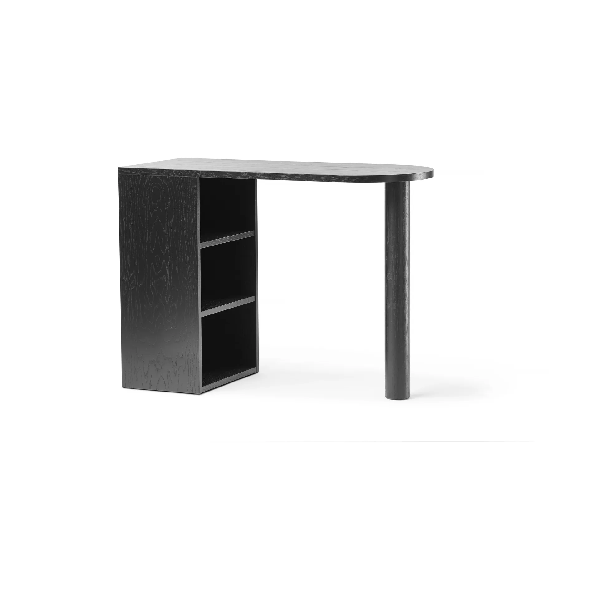 Hub skrivbord, Svartbetsad ek, 100x73x43 cm A2