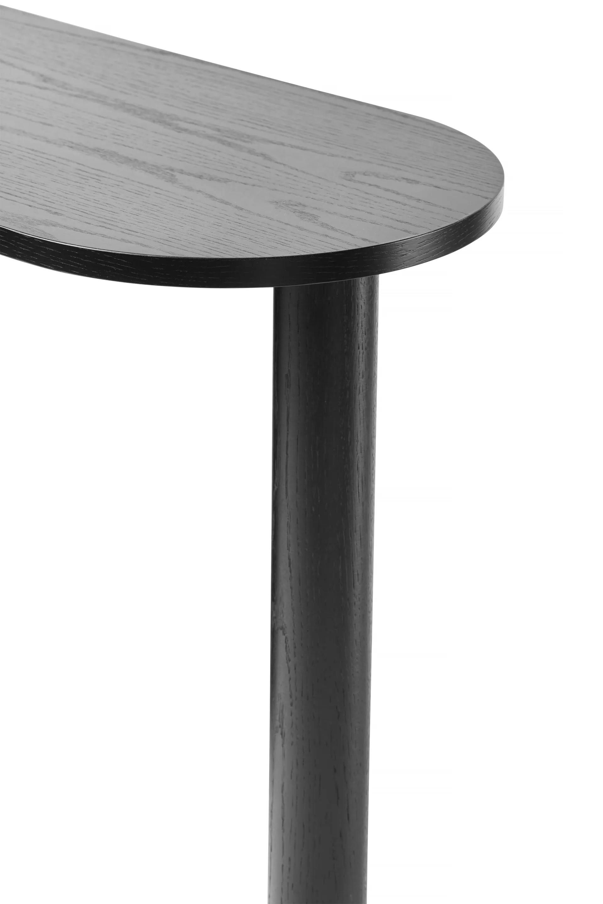 Hub skrivbord, Svartbetsad ek, 100x73x43 cm A2