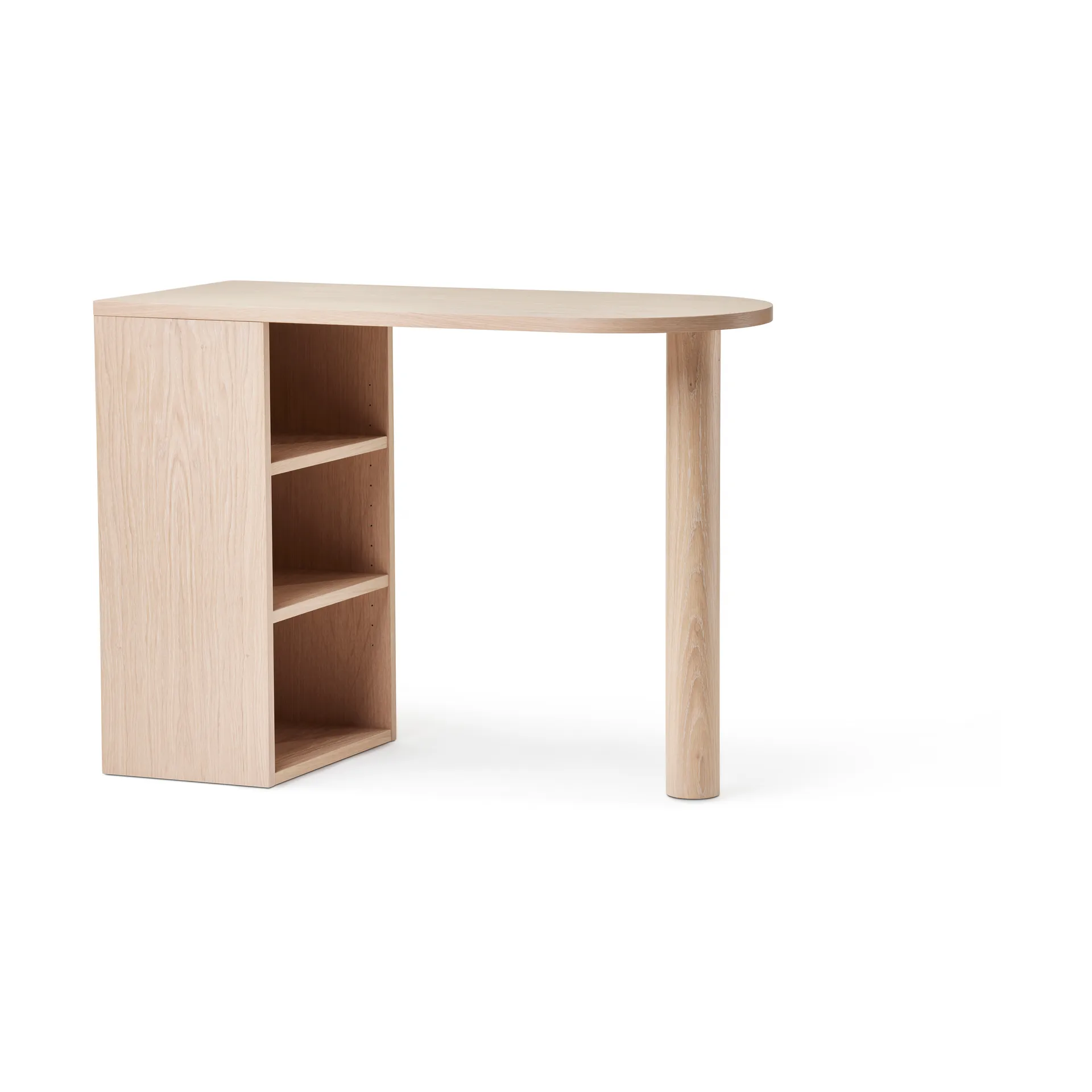 Hub skrivbord, Vitoljad ek, 100x73x43 cm A2