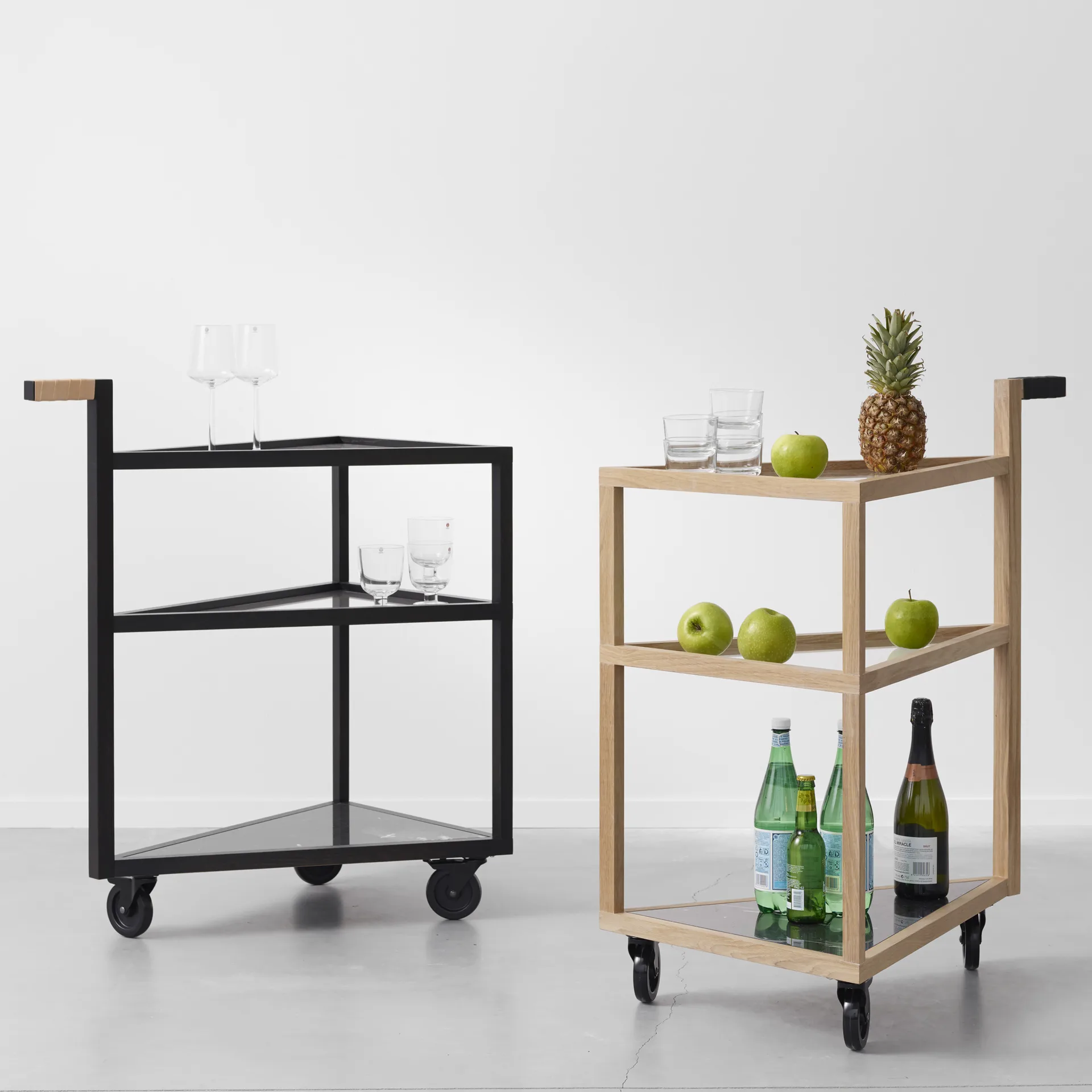 Move serveringsvagn, ek vitolja, big, marmor marquina, glas A2