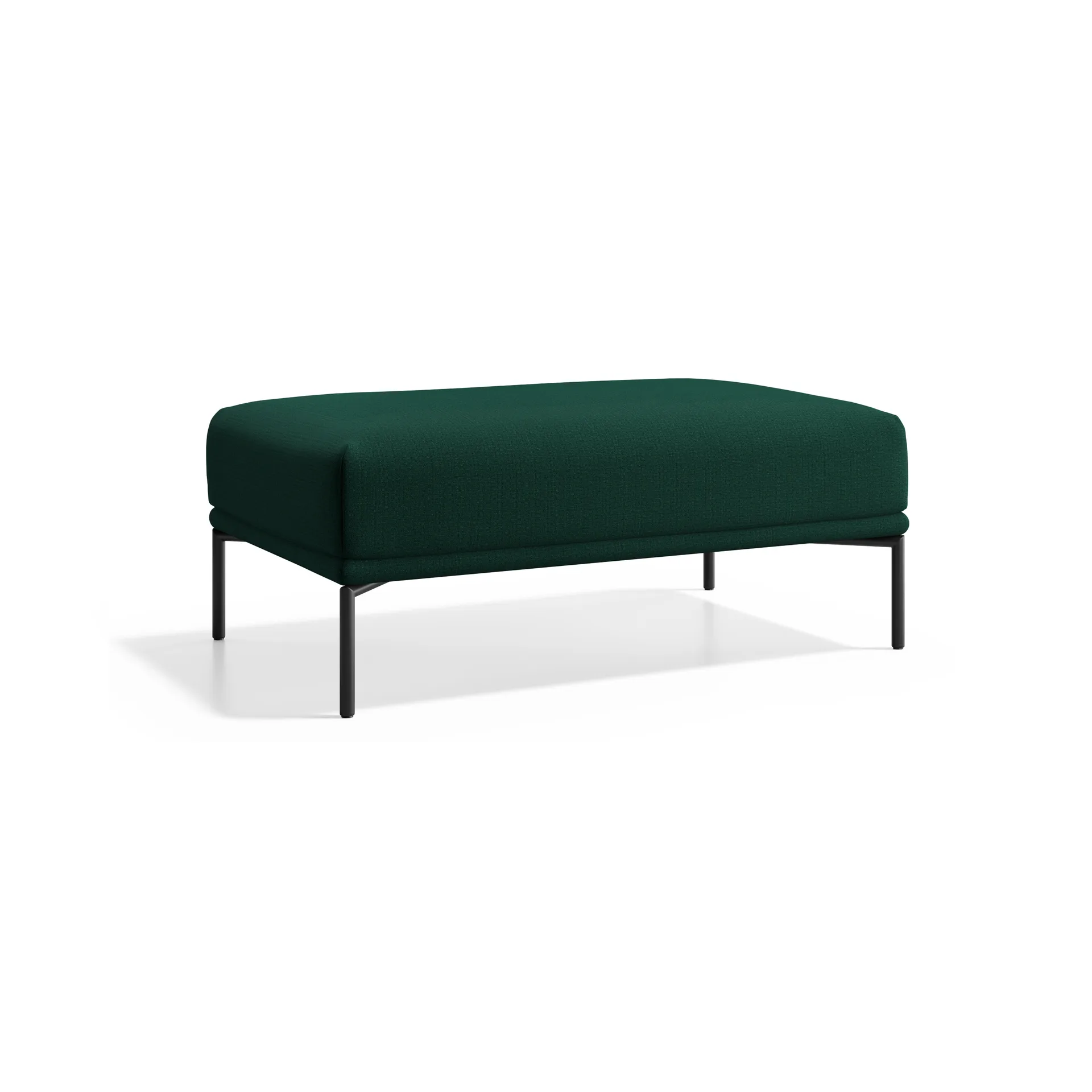 Baron ottoman 60x96 cm, Matrix 06 grön-svarta ben Adea