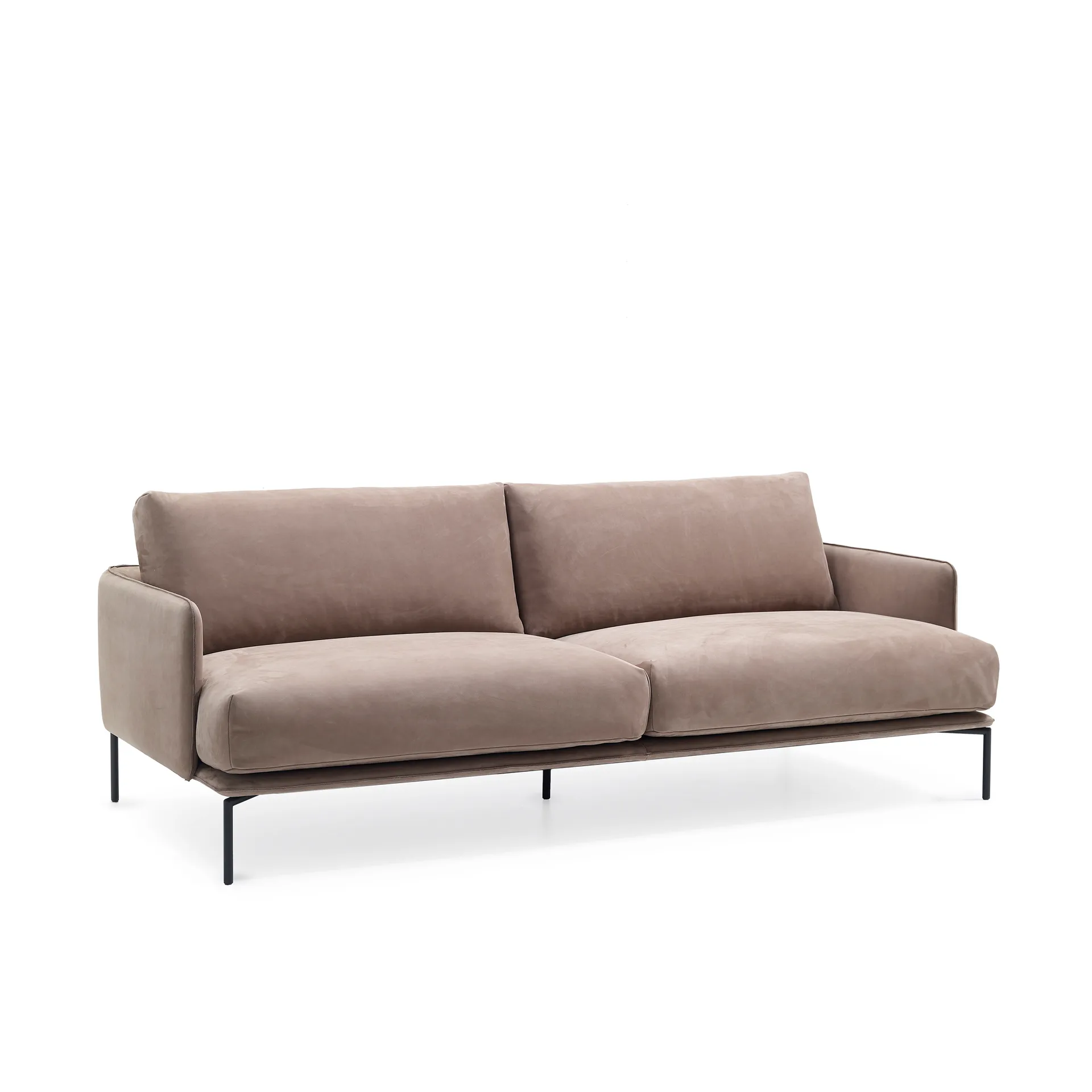 Baron soffa 3-sits, Läder adea nubuck 30-9-210 cm Adea