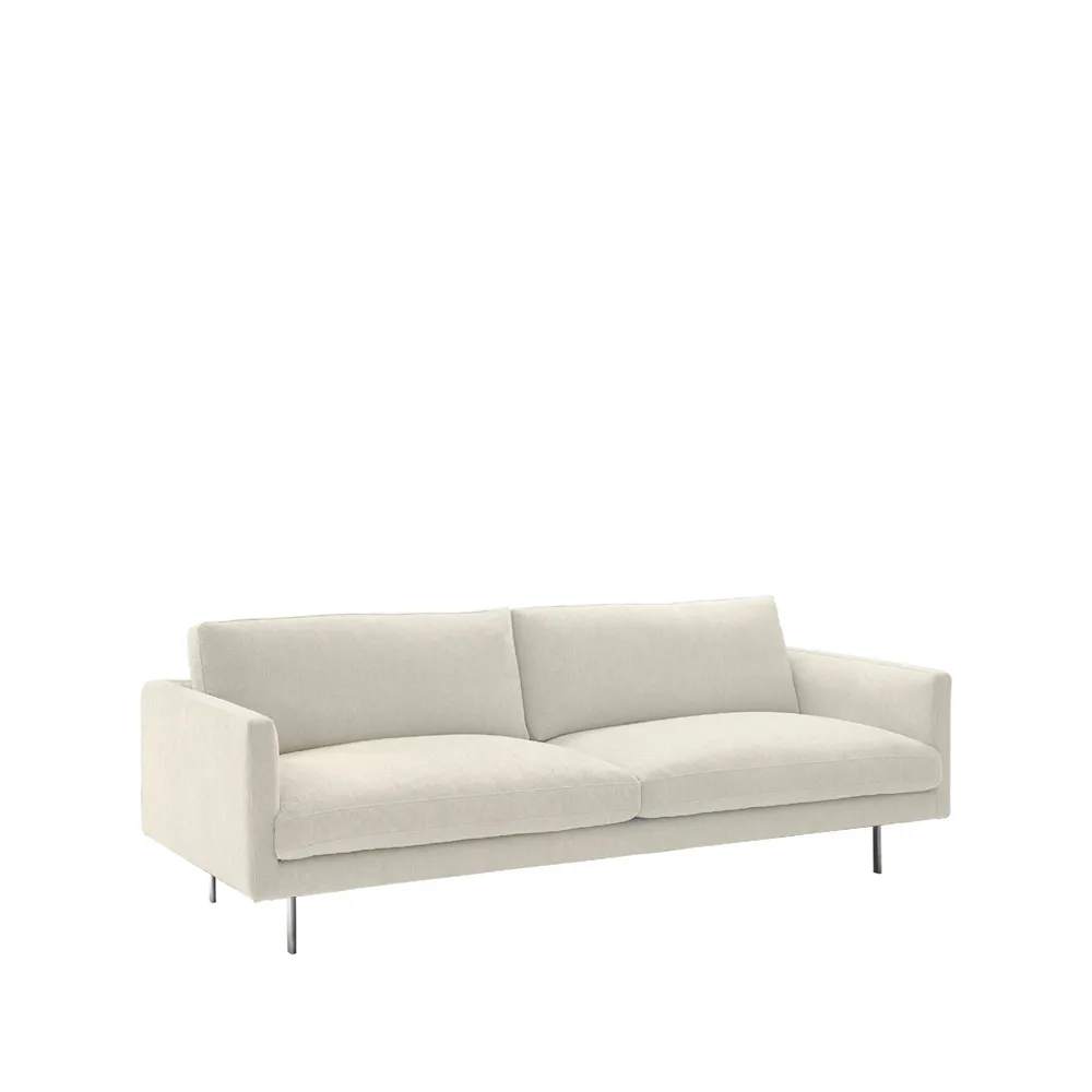 Basel soffa 200 cm, Malawi 12 white, aluminiumben, 200 cm Adea