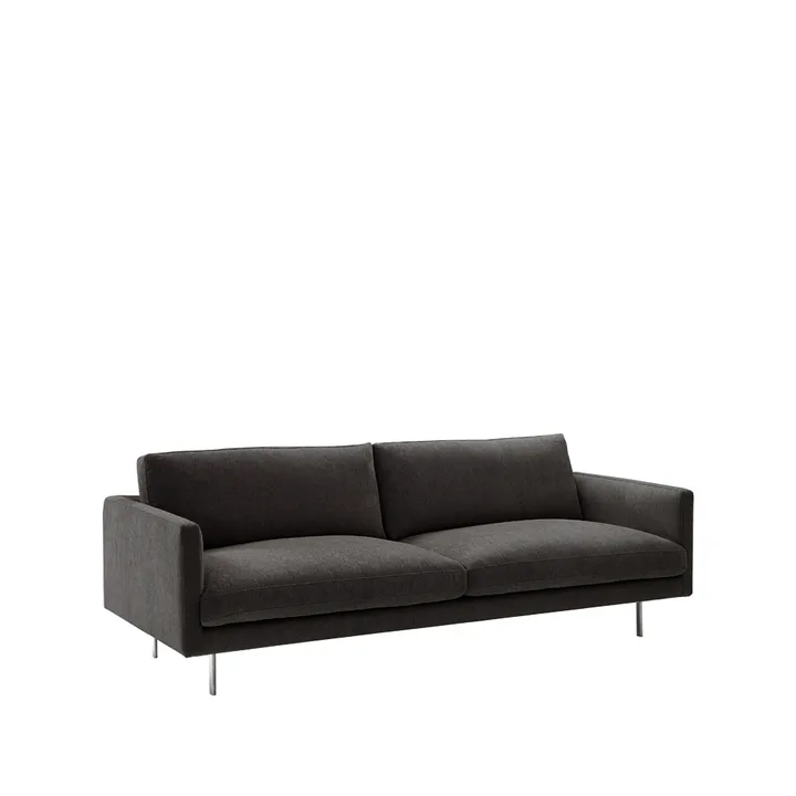 Basel soffa 200 cm - Malawi 15 dark grey, aluminiumben, 200 cm - Adea