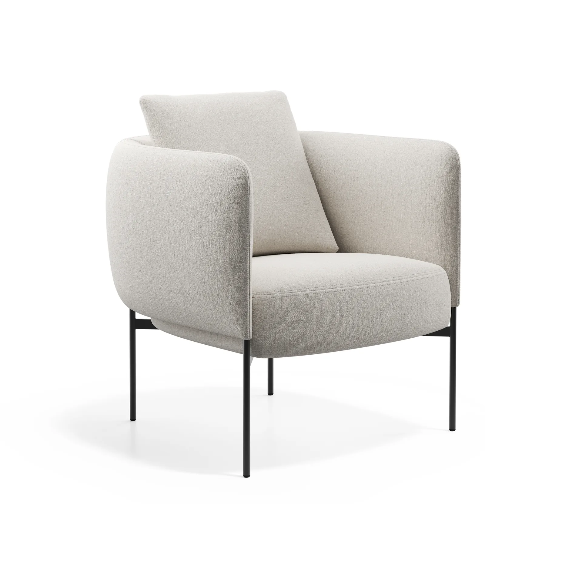 Bonnet Club Chair fåtölj, Malawi 21 beige-svarta ben Adea