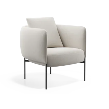 Bonnet Club Chair fåtölj - Malawi 21 beige-svarta ben - Adea