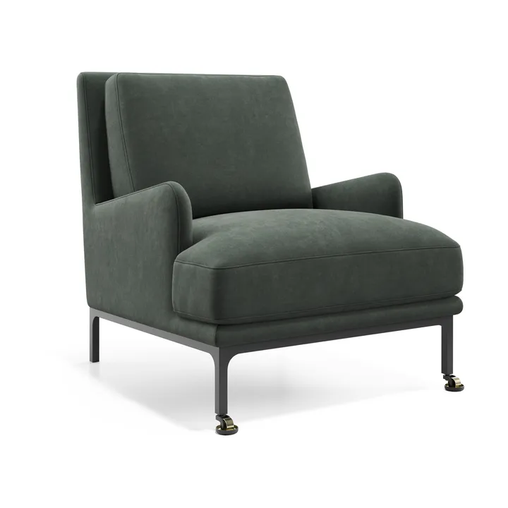 Mr. Jones fåtölj - Adea nubuck 72-3 läder grön-svart - Adea