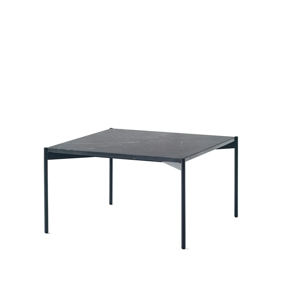 Plateau soffbord, marmor svart-svart underrede-60x60 Adea