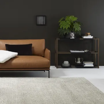 The Botanic Shelf Medium hylla - ek svartbetsad, svarta metallhyllor - Adea