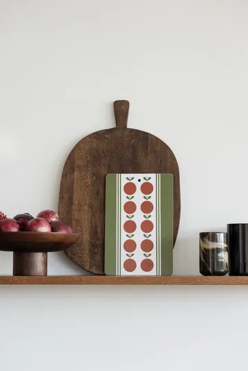Frukt och kaka serveringsbräda - Röd-grön, 20x30 cm - Almedahls