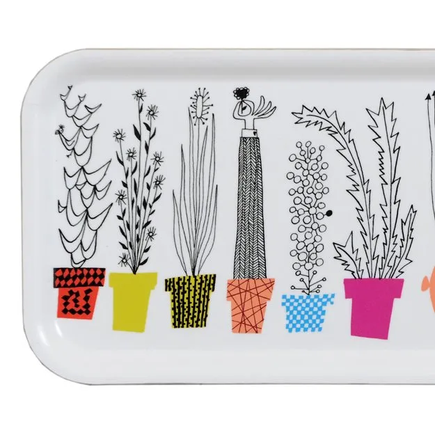 Italiensk blomsterhylla bricka, 32x15 cm Almedahls