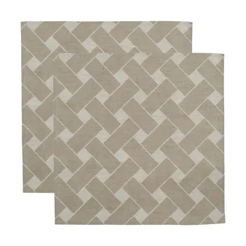 Korg XL servett 45x45 cm 2-pack - Natur-taupe - Almedahls