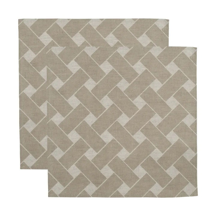 Korg XL servett 45x45 cm 2-pack - Natur-taupe - Almedahls