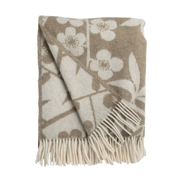 Körsbärsträdgården pläd 130x170 cm - Brun-offwhite - Almedahls