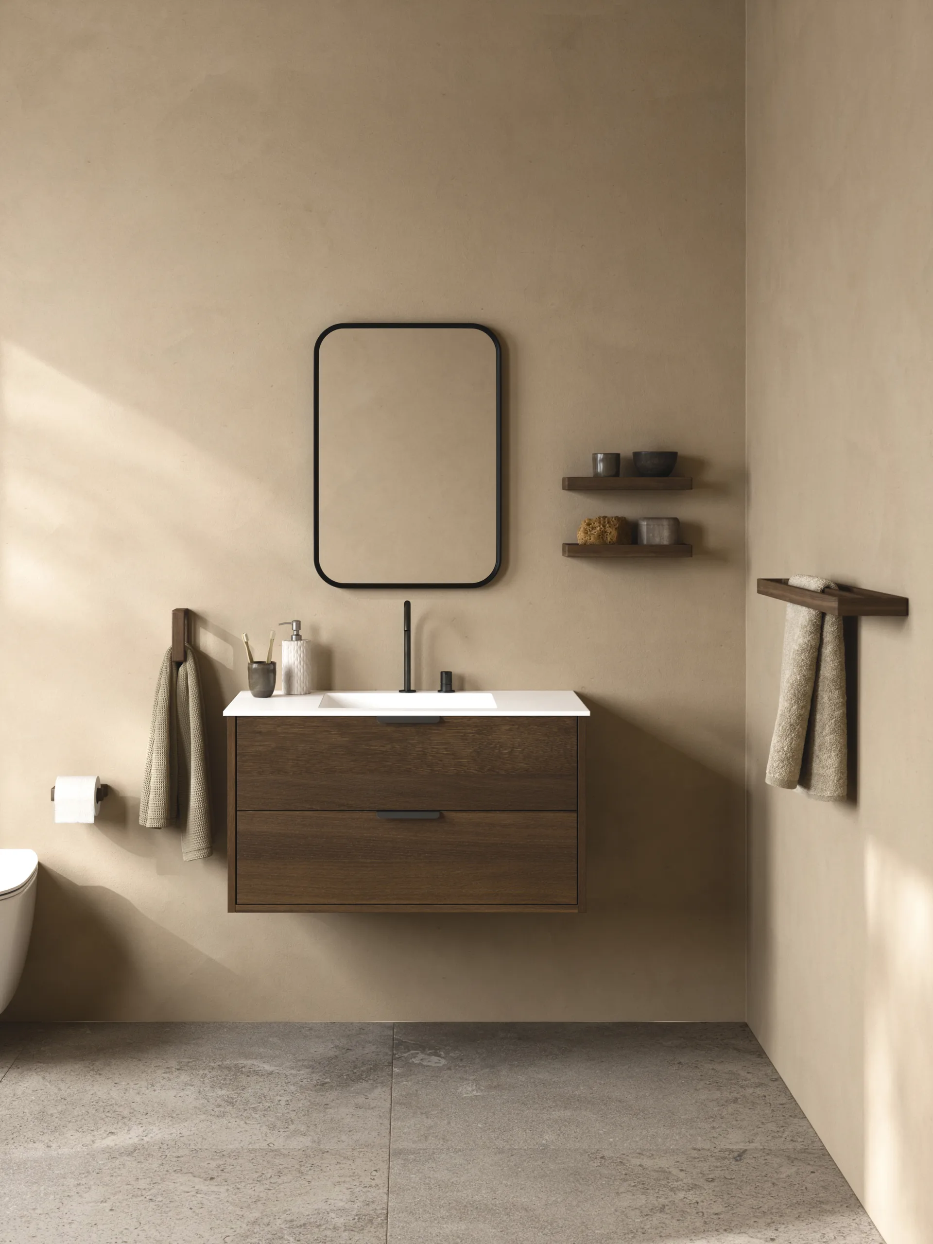 Andersen handdukshållare, Dark Stain Matt Lacquer Ash Andersen Furniture