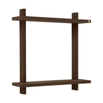 Treat vägghylla dubbel - Smoked Oiled Oak, 50x12x50 cm - Andersen Furniture