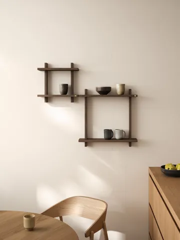 Treat vägghylla dubbel - Smoked Oiled Oak, 50x12x50 cm - Andersen Furniture