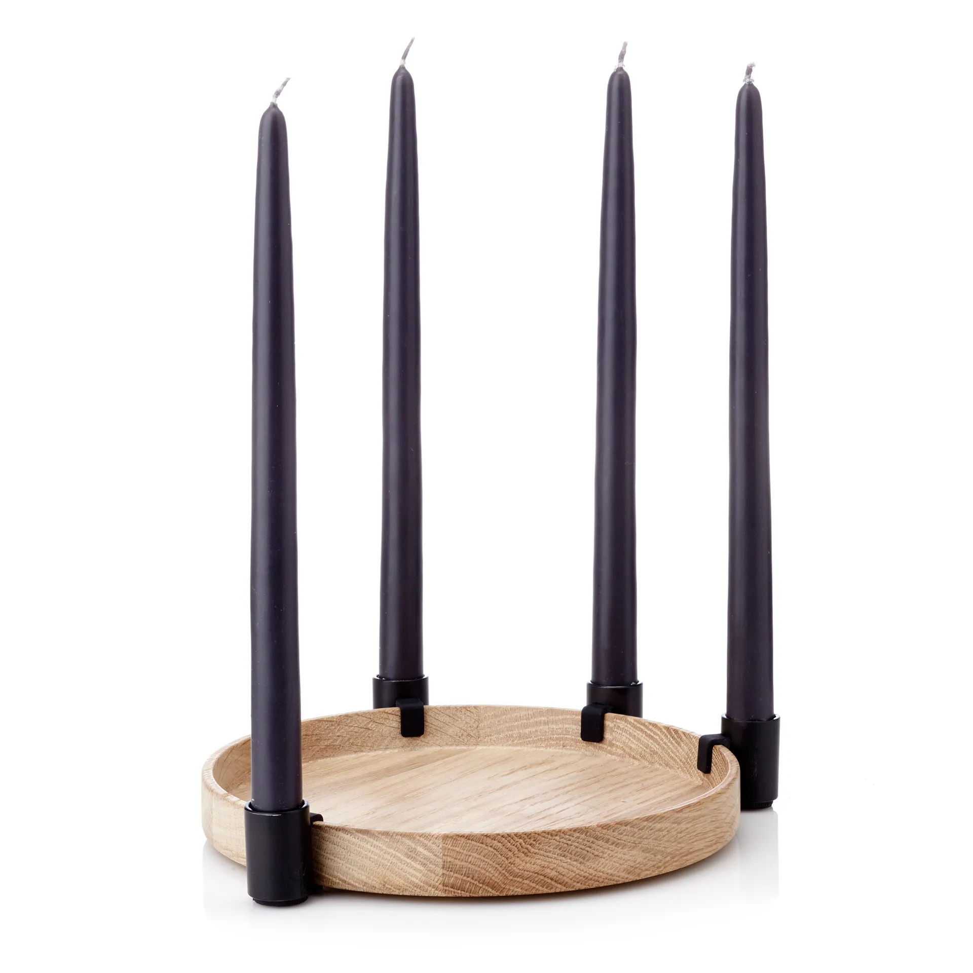 Luna adventsljusstake, Ek-svart Applicata
