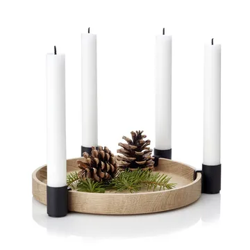 Luna adventsljusstake - Ek-svart - Applicata