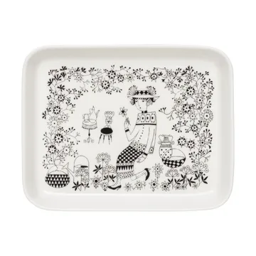 Emilia tallrik 15x19 cm - Svart-vit - Arabia