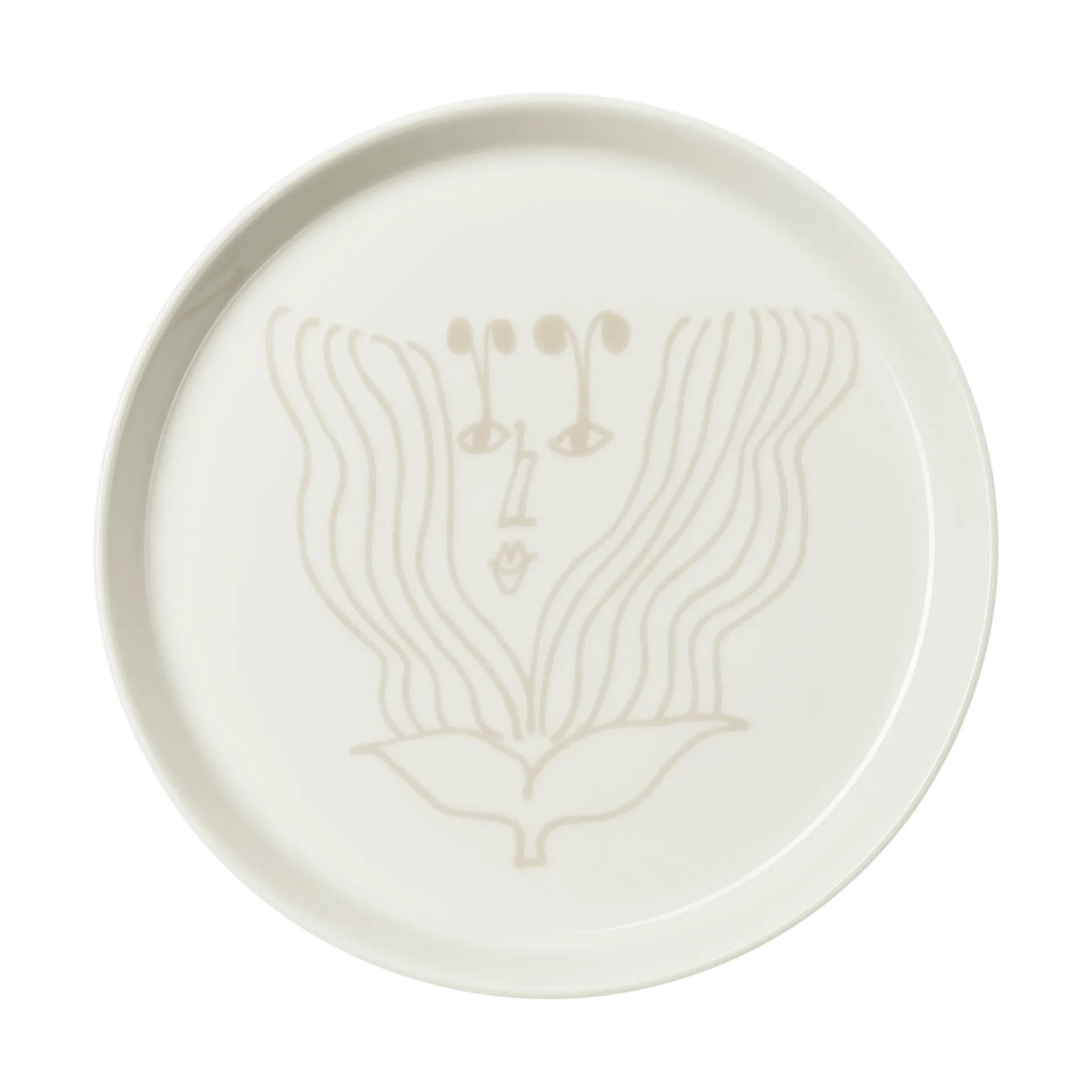 Puutarhurit tallrik Ø19 cm, Beige Arabia