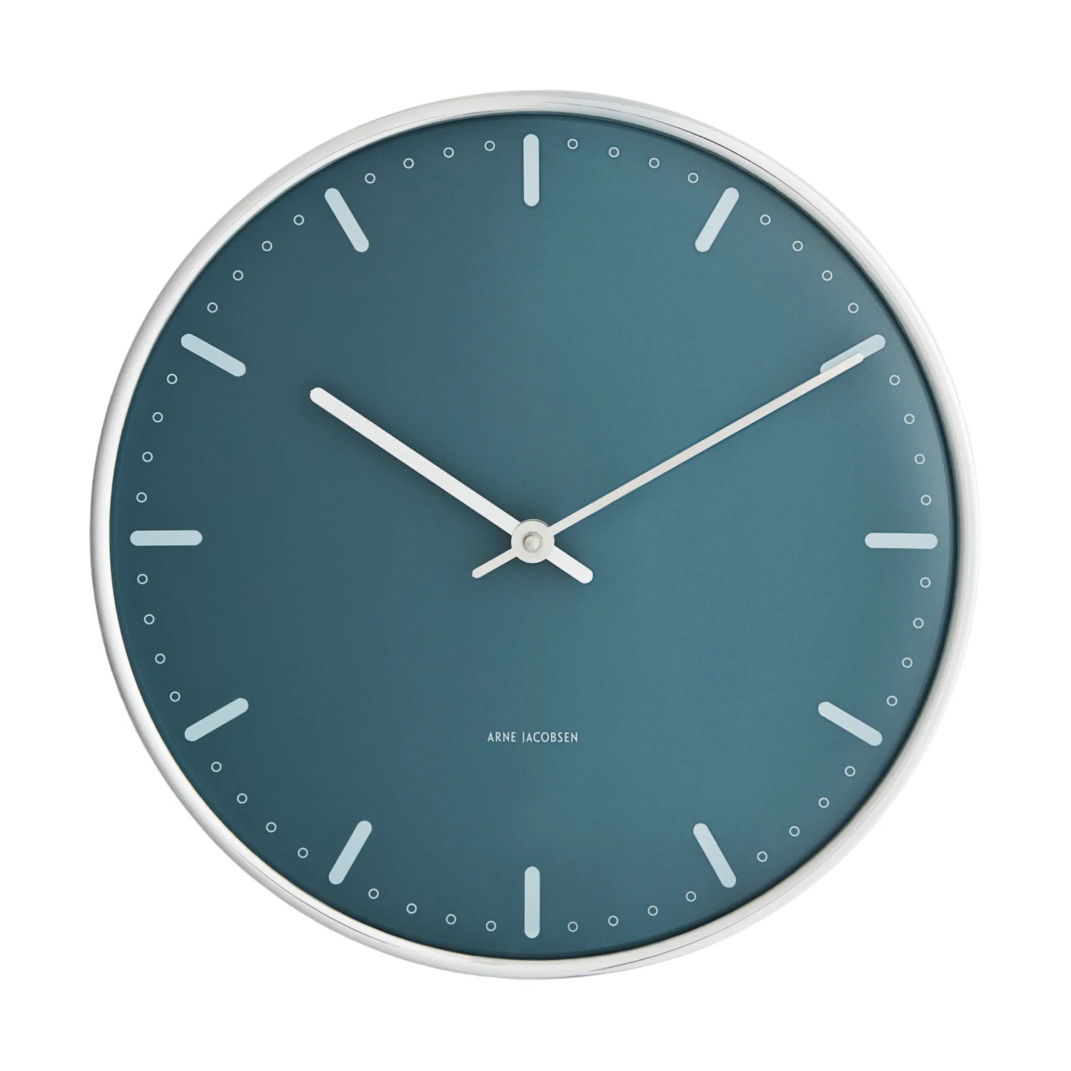 Arne Jacobsen City Hall klocka, Blå, Ø21 cm Arne Jacobsen Clocks