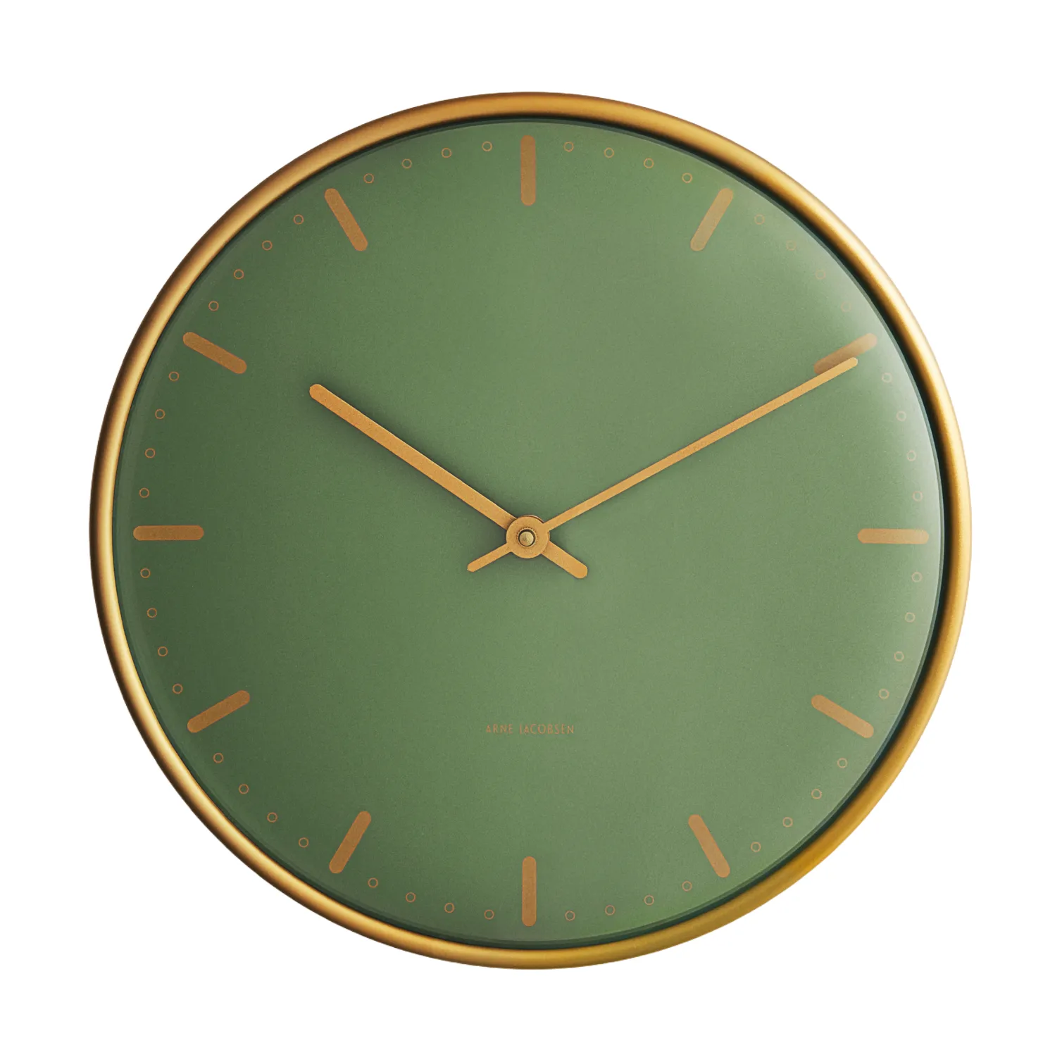 Arne Jacobsen City Hall klocka, Grön, Ø21 cm Arne Jacobsen Clocks