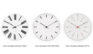 Arne Jacobsen City Hall klocka - Vit, Ø21 cm - Arne Jacobsen Clocks