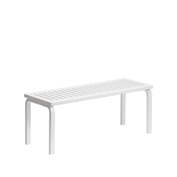 153A bänk - Vitlackerad björk - Artek
