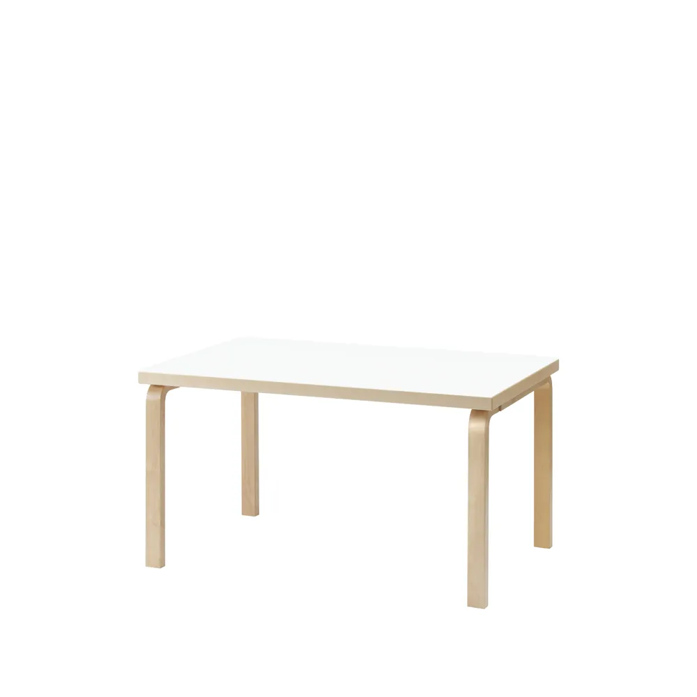 Aalto 82B matbord, Vit laminat-Björkben Artek