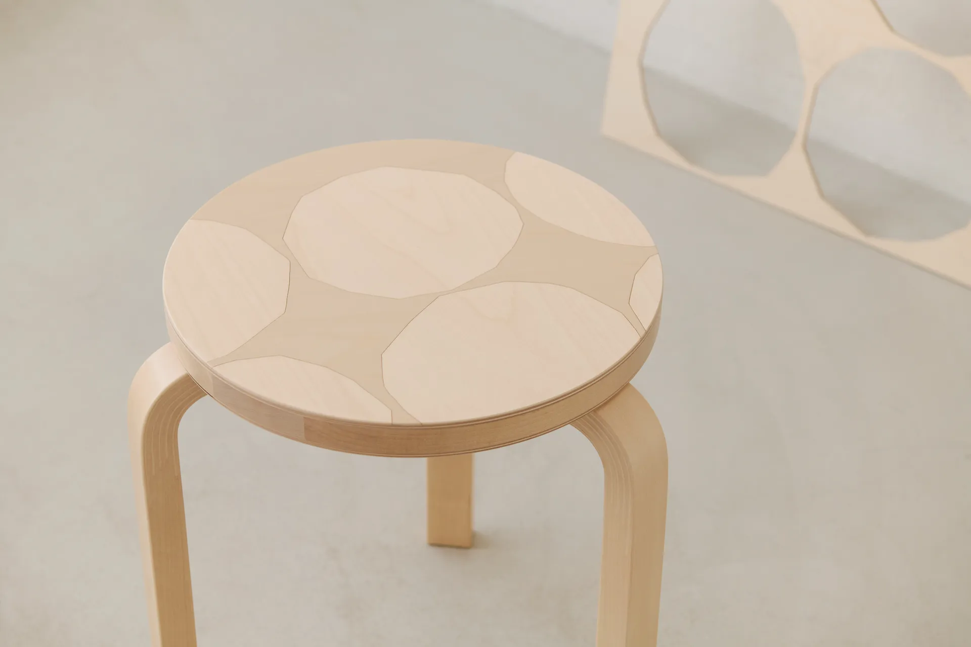 Artek + Marimekko Stool 60 Kivet pall, Björk Artek