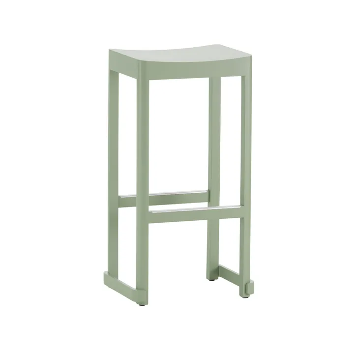 Atelier barpall - Grönlackerad björk-H75 cm - Artek