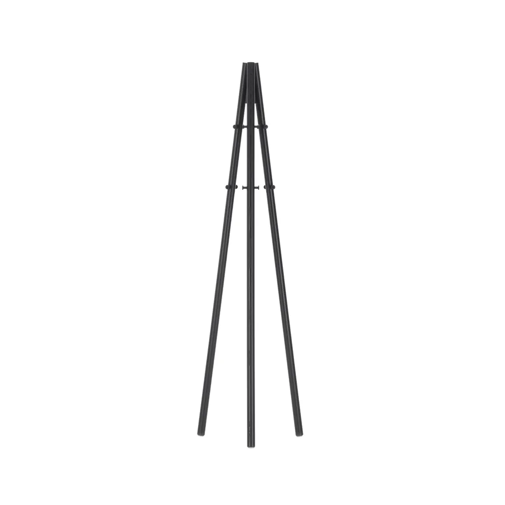 Kiila coat stand tamburmajor, Svart ask-Svarta krokar Artek