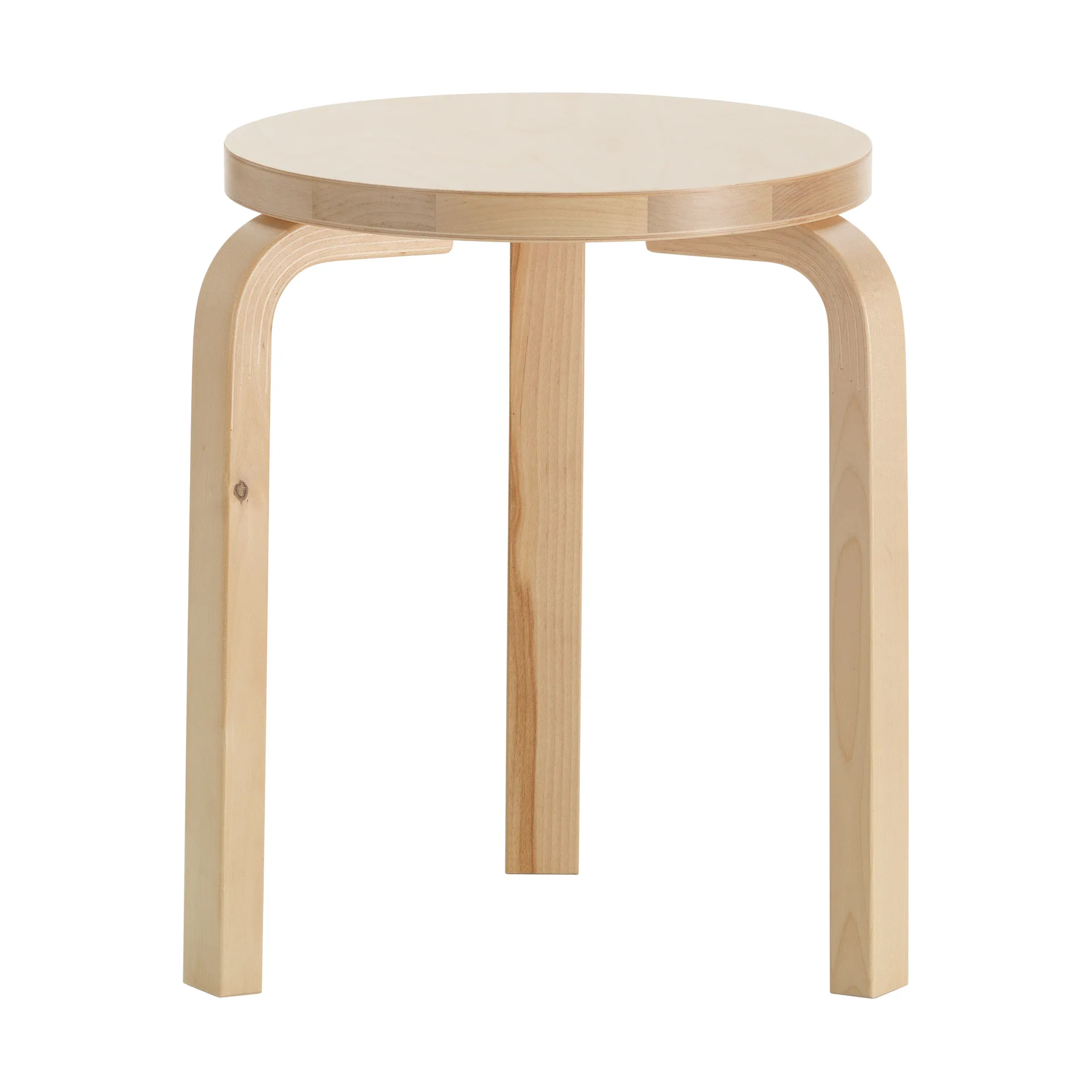Stool 60 Villi rund pall jubileumsutgåva 90 år, Björk, Ø38x44 cm Artek