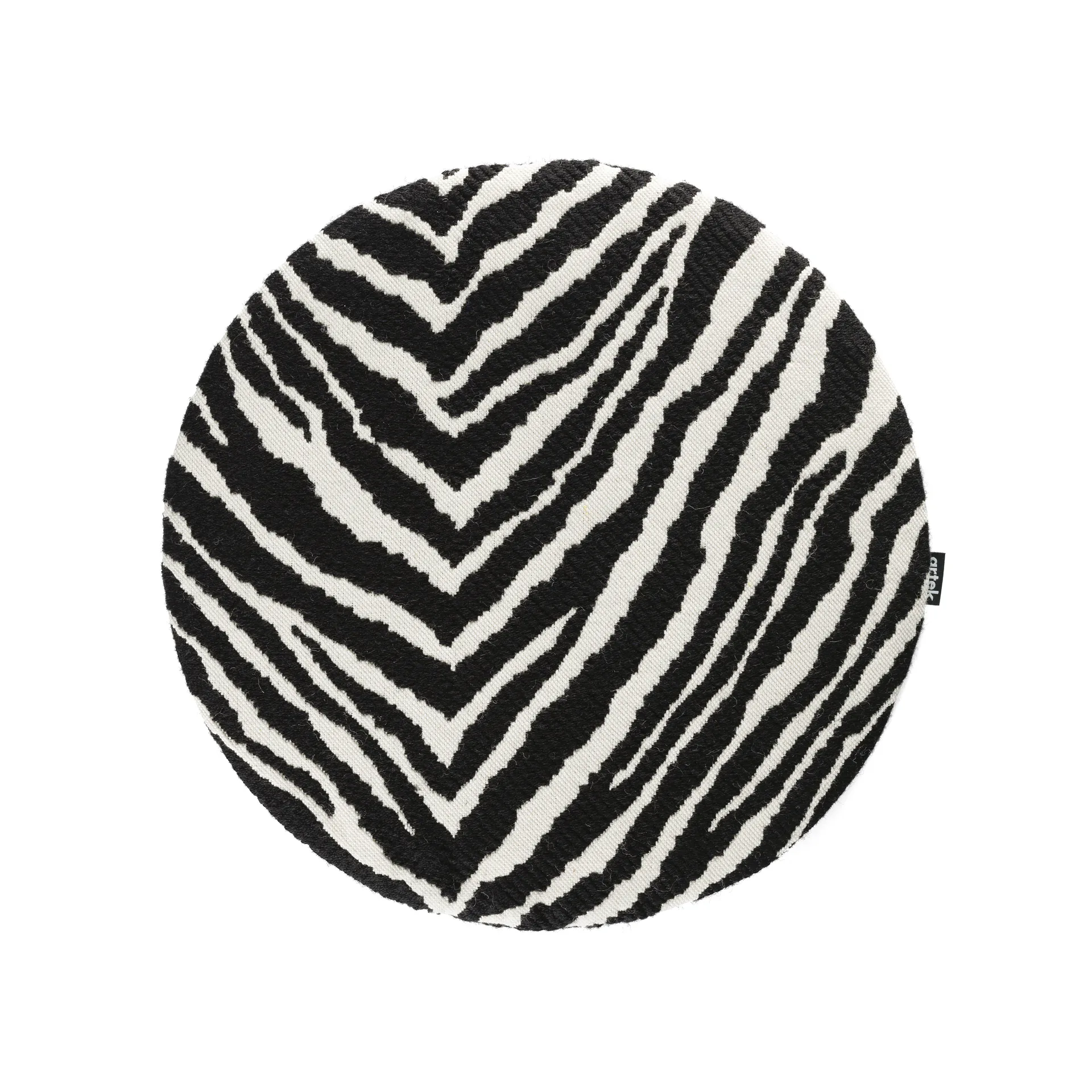 Zebra sittdyna Ø34 cm, Svart-vit Artek
