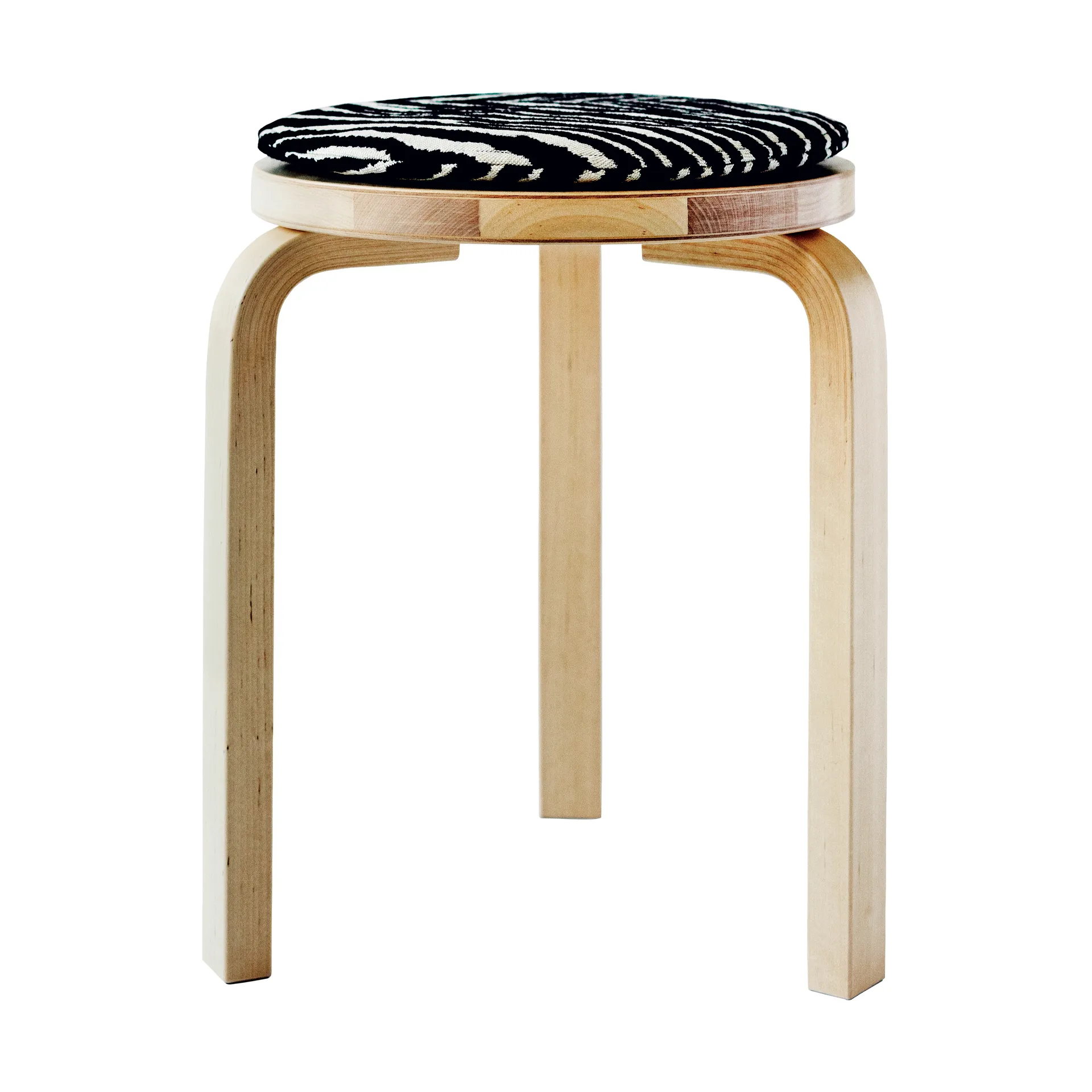 Zebra sittdyna Ø34 cm, Svart-vit Artek