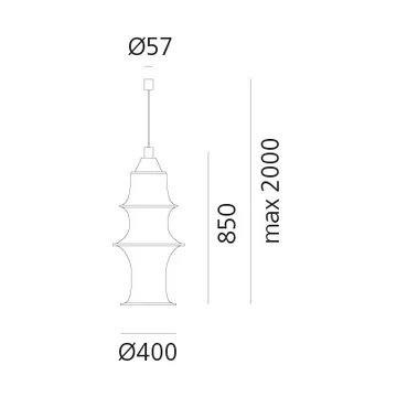 Falkland pendel 53 cm - vit - Artemide