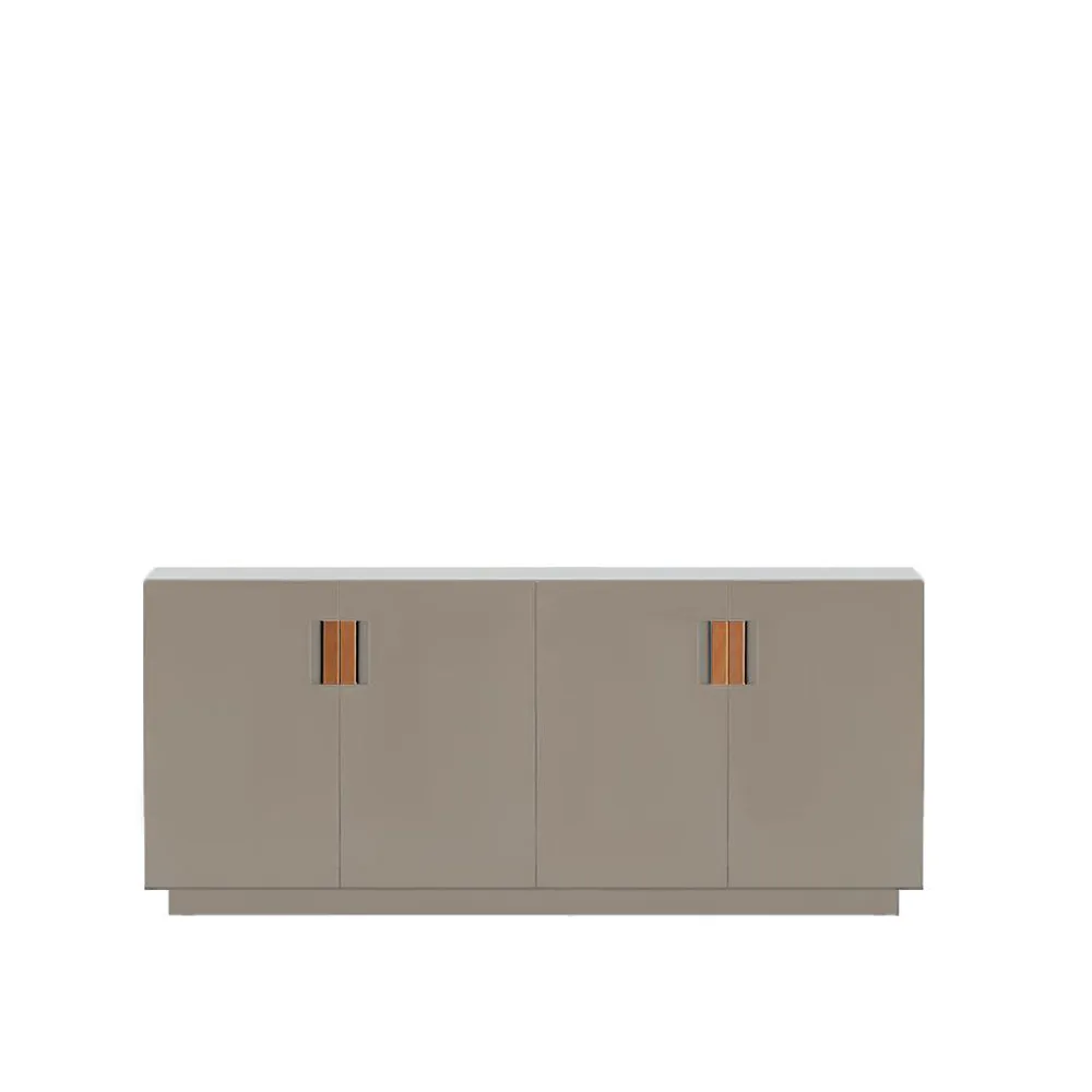 Frame 160 Low skåp, dark sand, vikdörrar, 42 cm, cognac Asplund