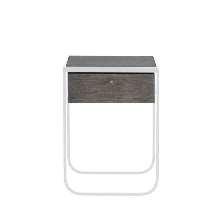 Nati Tati Drawer sängbord - white, rökt ek - Asplund