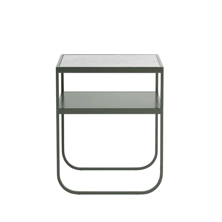 Nati Tati sängbord - marmor vit, green khaki stativ - Asplund