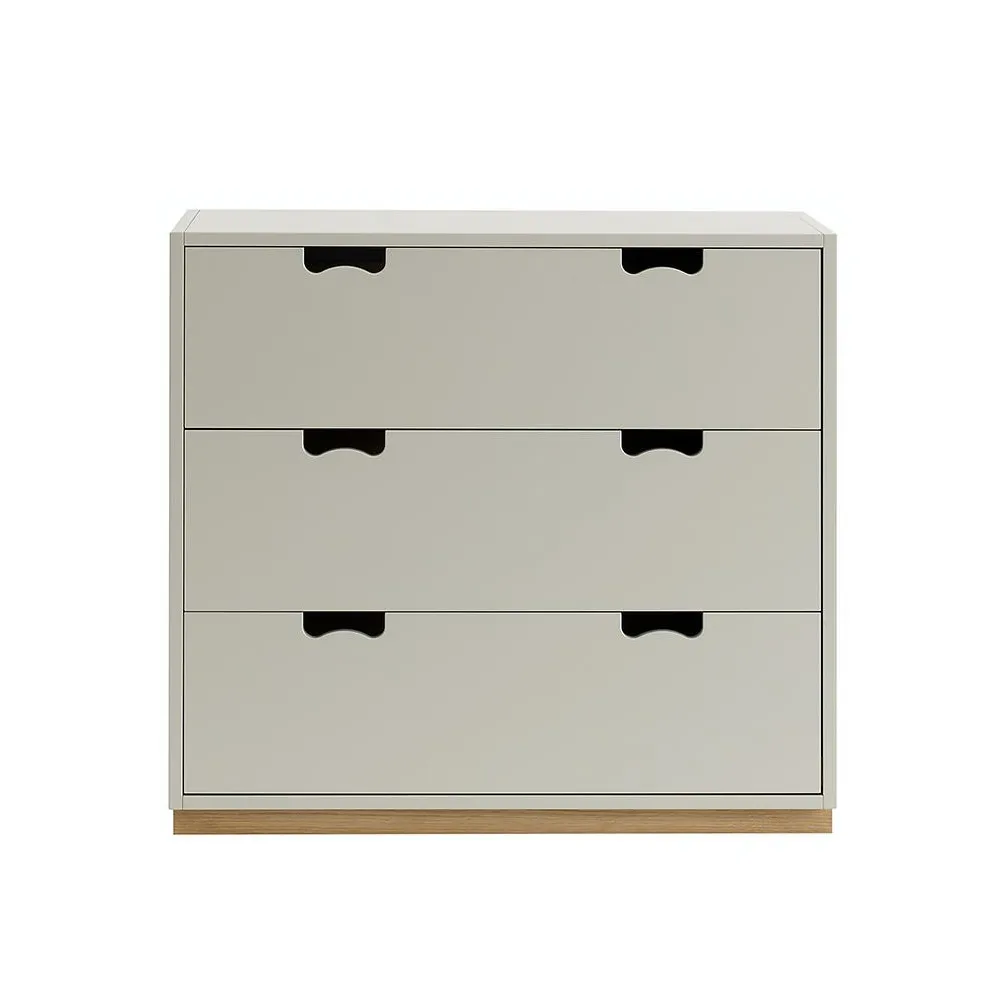 Snö A3 byrå, light grey, eksockel Asplund