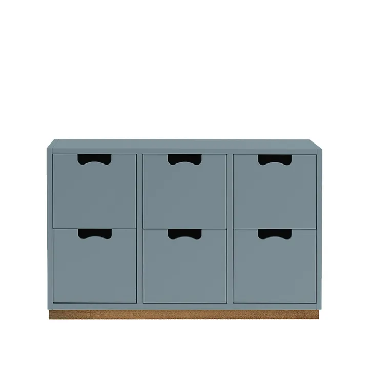 Snö B2 byrå - nordic blue, eksockel - Asplund