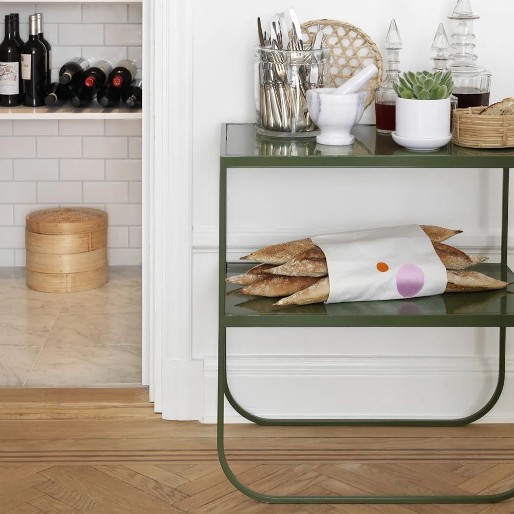 Tati console 120 konsolbord, ek vitpigment, vitt stativ, 120 Asplund