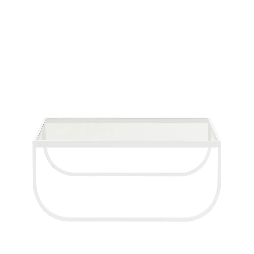 Tati High soffbord, glas, 15 vitt stativ Asplund