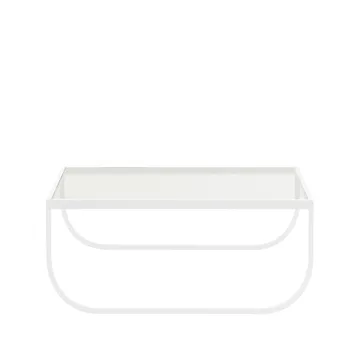 Tati High soffbord - glas, 15 vitt stativ - Asplund