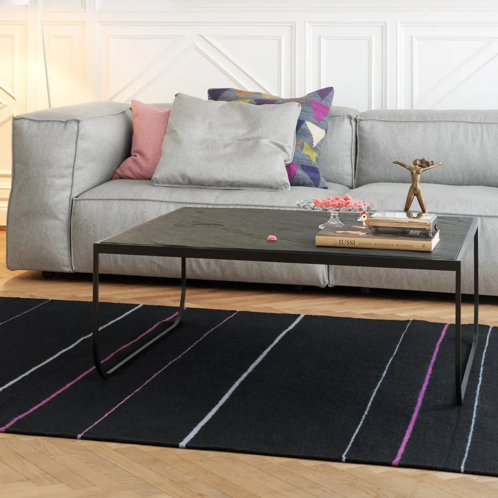 Tati High soffbord, marmor vit, char grey stativ Asplund